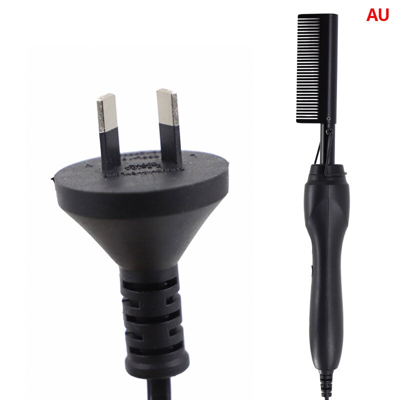 2 In1 Peigne Lisseur Électrique Cheveux Lisseur Cheveux Bigoudi Sec Humide Utiliser Fers à Cheveux Chaude Chauffage Peigne Pour Cheveux AU/UE/US/UK: 1