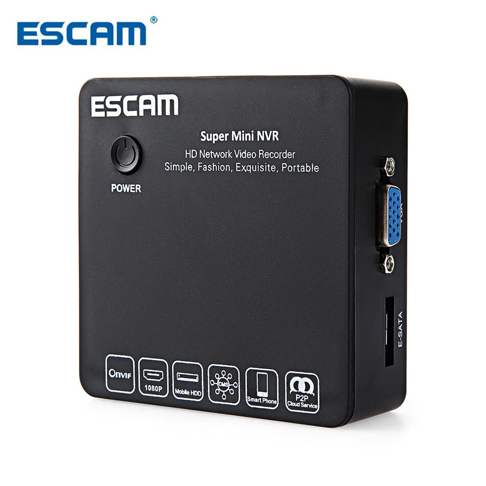 Escam K108 8 Channel Network Video Recorder 1080 p/960 p/720 p Draagbare Recorder Ondersteuning Onvif voor ip Camera 'S