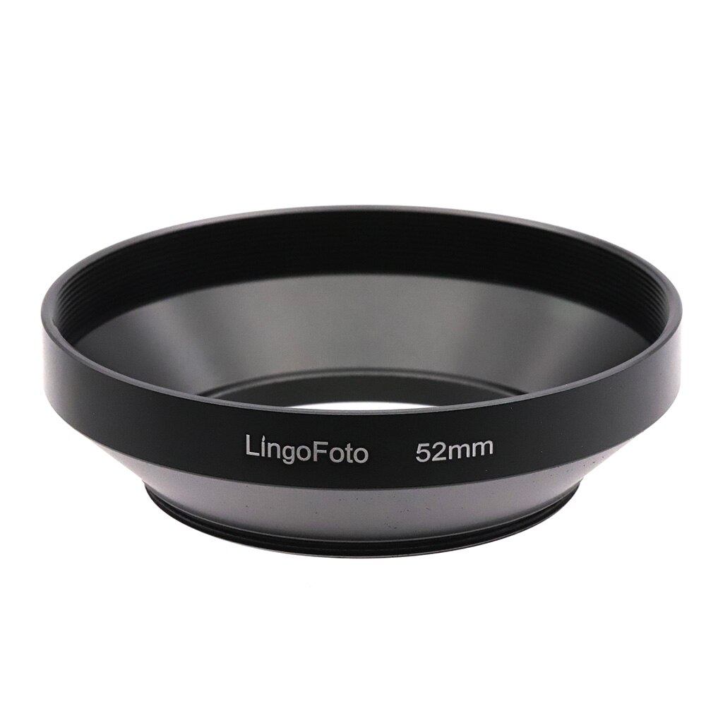 52/55/58/62/67/72/77/82Mm Schroef-In Metalen groothoek Zonnekap Set, lens Hood +-Side Geknepen Lensdop + Reinigingsdoekje