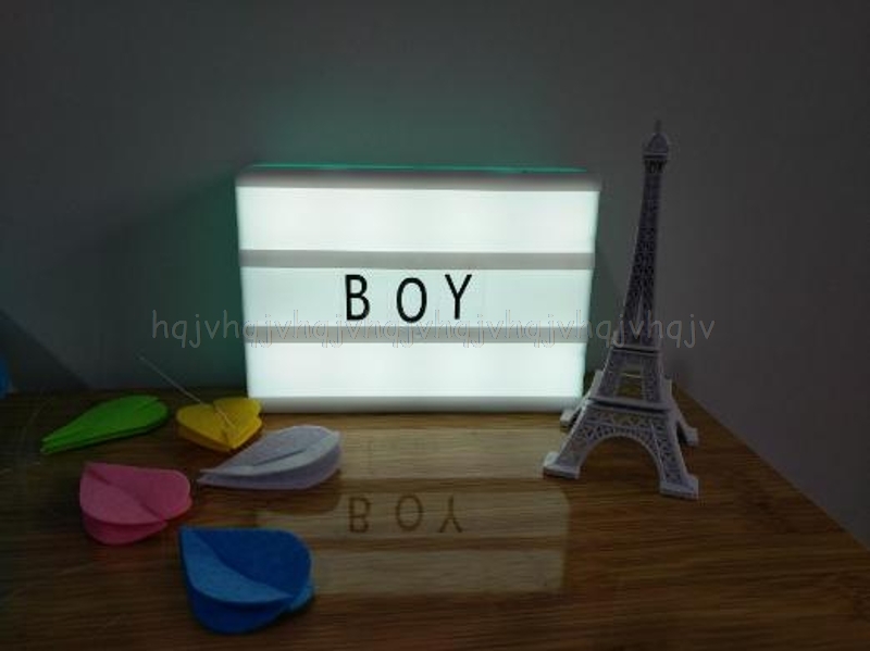 de noël romantiques Lightbox bricolage mignon combinaison gratuite caisson lumineux cinématographique avec lettres et lumière LED boîte lumineuse JUL06: BL
