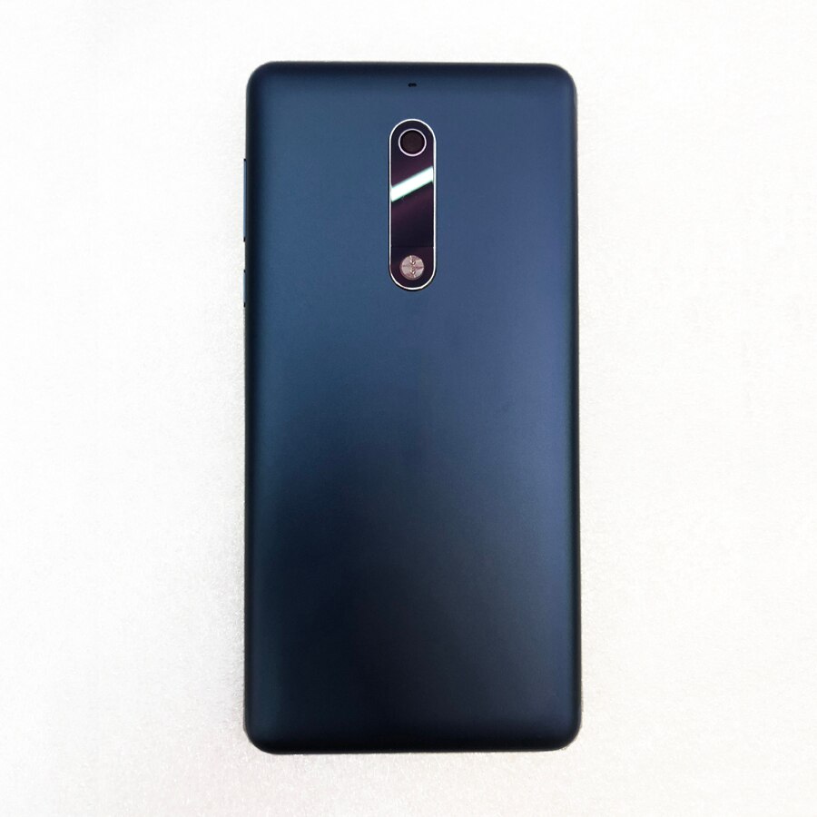 Original til nokia 5 ta-1053 1024 1044 enkelt hus mobiltelefon lcd midterste ramme bag batteri dør dæksel volumen afbryderknap