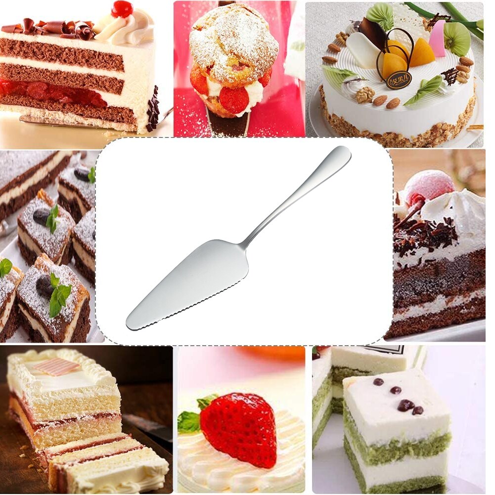 Cake Slice Cake Pie Server Pizza Spatula Stainless Steel With Fine Serrated Edge For Wedding Anniversary Birthday Party