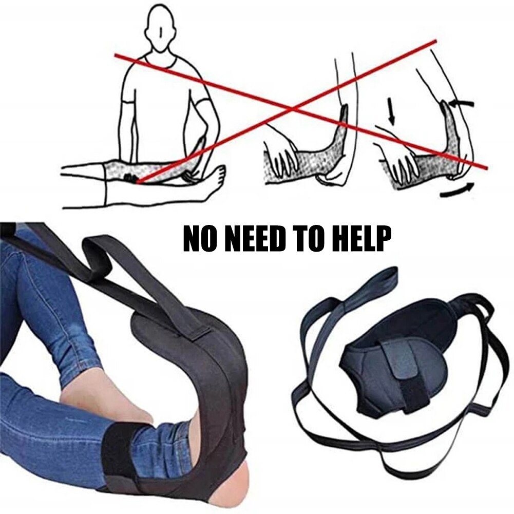 Flexibility Belt Yoga Stretch Strap Ballet Achilles Tendinitis Rehabilitation Plantar Fasciitis Heel Spurs Dancer Ankle Ligament