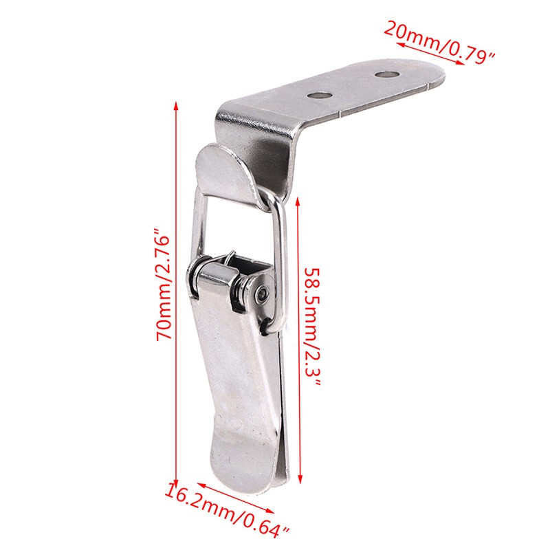 304 aço inoxidável trava trava para caixa de ferramentas, bloqueio trava Hasps, Metal Toggle Catch Fecho, Box Carregado Dobradiças, Acessórios de Hardware Móveis, 1PC: Marrom