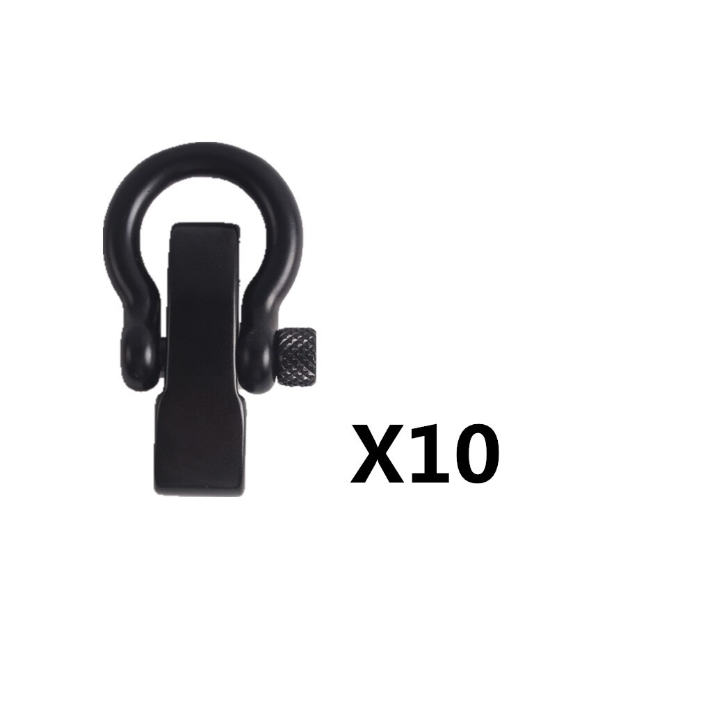 10pcs Adjustable D Shackles Buckle Sets U-Shaped Stainless Steel Shackles for Paracord, Outdoor Rope Survival