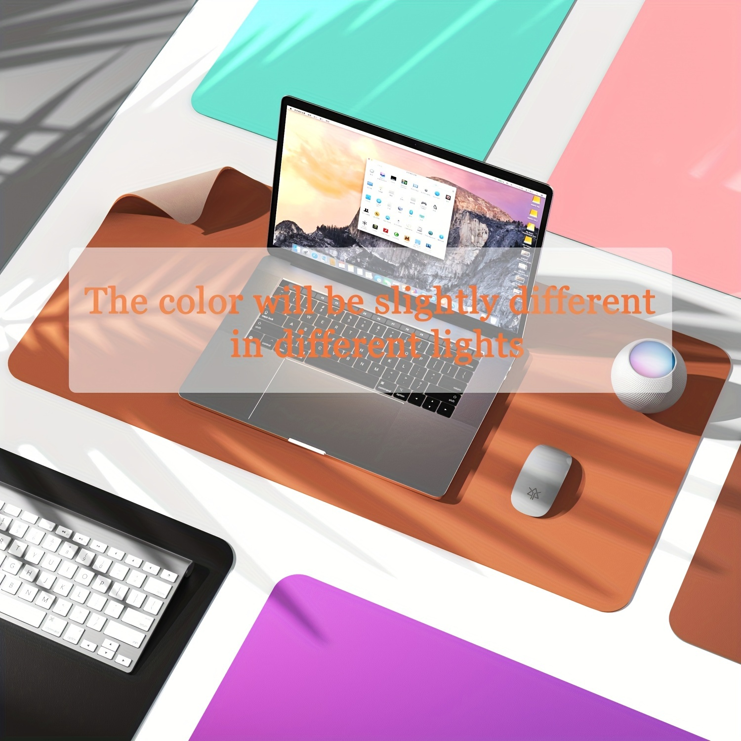 Faux Leather Desk Pad Protector, Mouse Pad, Office Desk Mat, Non-Slip PU Leather Desk Blotter, Laptop Desk Pad, Waterproof Desk