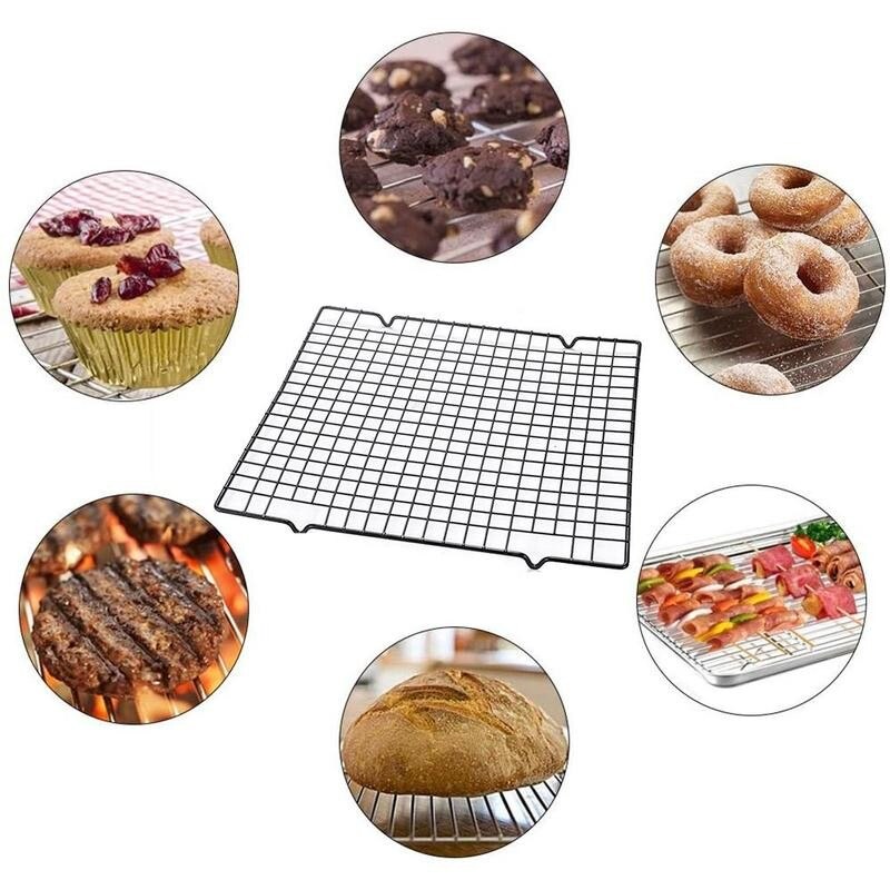 Nonstick Metal Cake Cooling Rack Grid Net Baking Tray Cooler Baking Drying Biscuits Cookies Kitchen Holder Tools Stand Brea P6A1