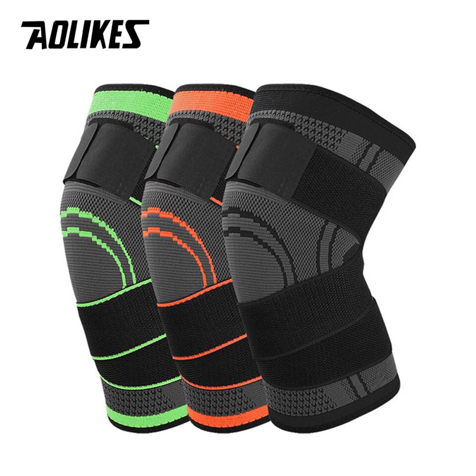1PCS 3D weben druckbeaufschlagung knie brace basketball tennis wandern radfahren knie unterstützung professionelle schutz sport knie pad