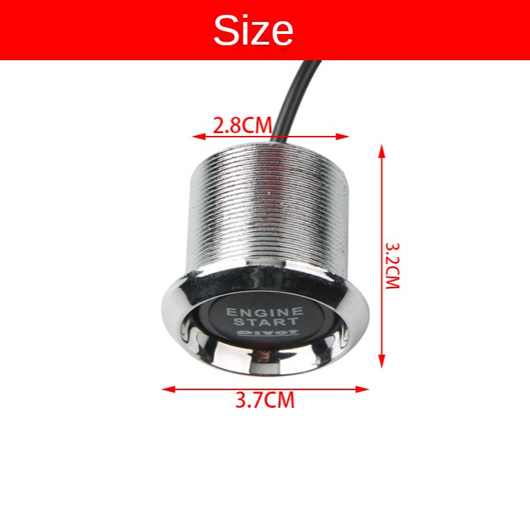 12V Red or Blue LED Car Keyless Engine Start Push Button Switch Ignition Starter Kit one-button Start Button Engine Start Button