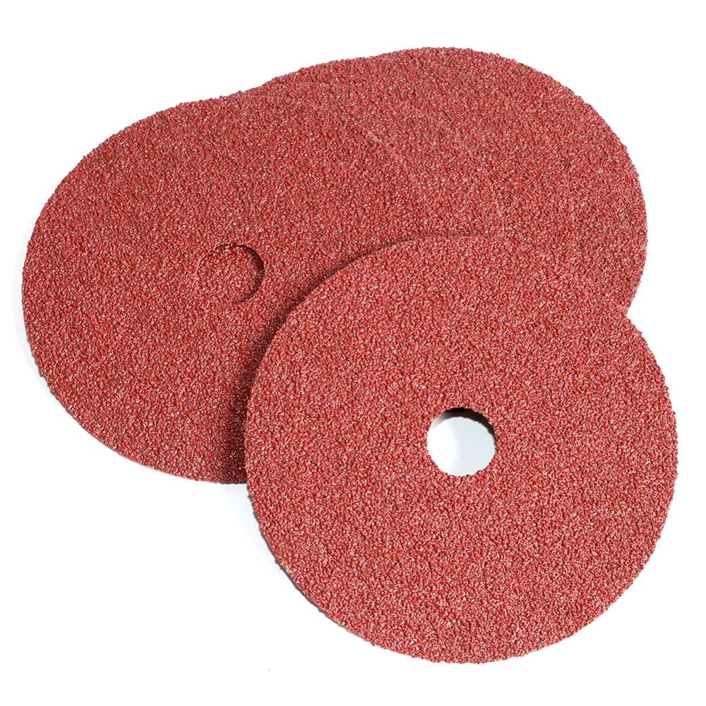 Discos de lijado de fibra para amoladora angular, ruedas de 24 a 100 de grano, 125x16mm/120x22mm, 10 unidades