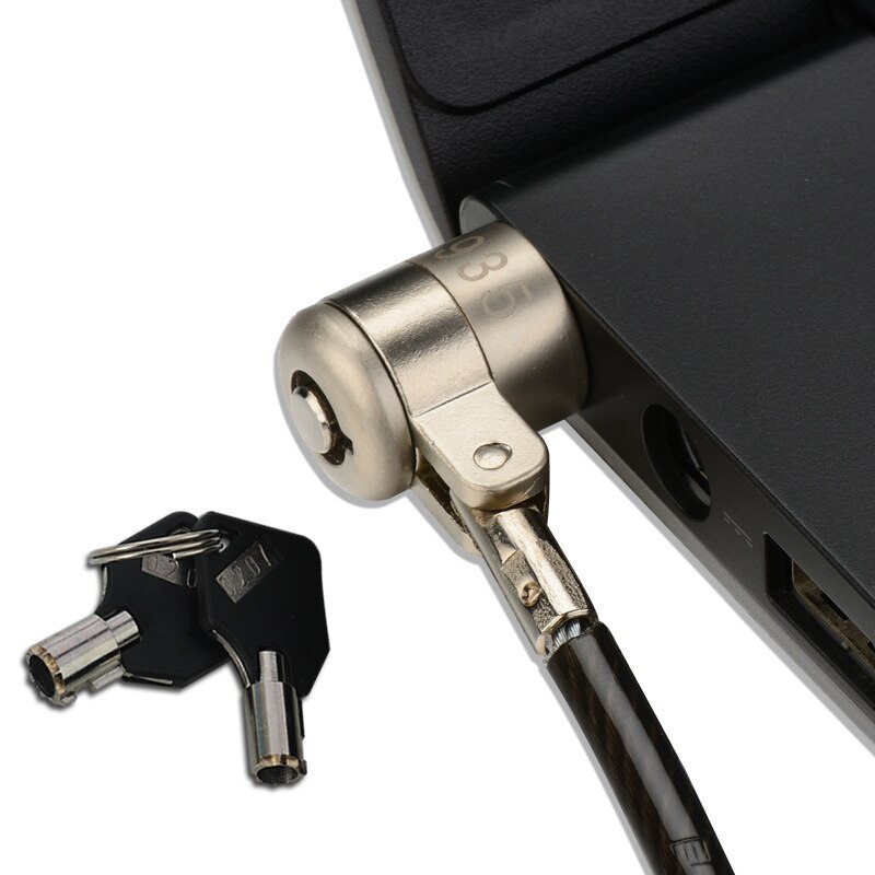 Laptop Key Lock Security Cable Lock 2M Bold Extended Universal Key Type