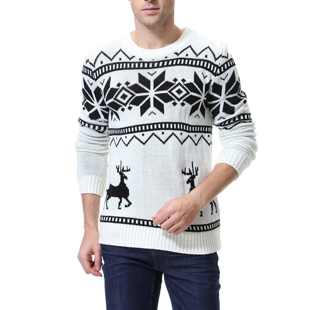 Mann genser varm casual strikkede pullover gensere