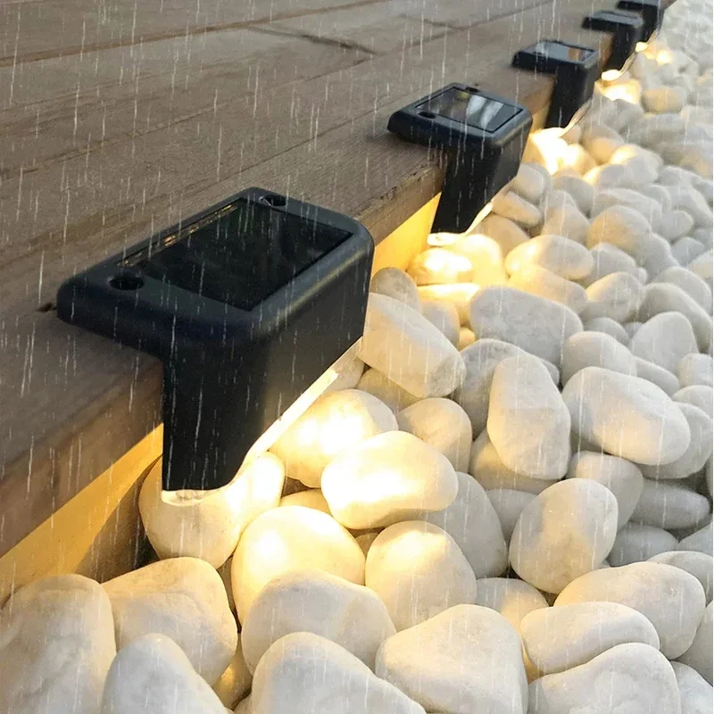 Lampy solarne LED Ogród na zewnątrz Balkon Klatka schodowa Ogrodzenie Balustrada Światła Dziedziniec Wodoodporne słoneczne zewnętrzne dekoracyjne kinkiety