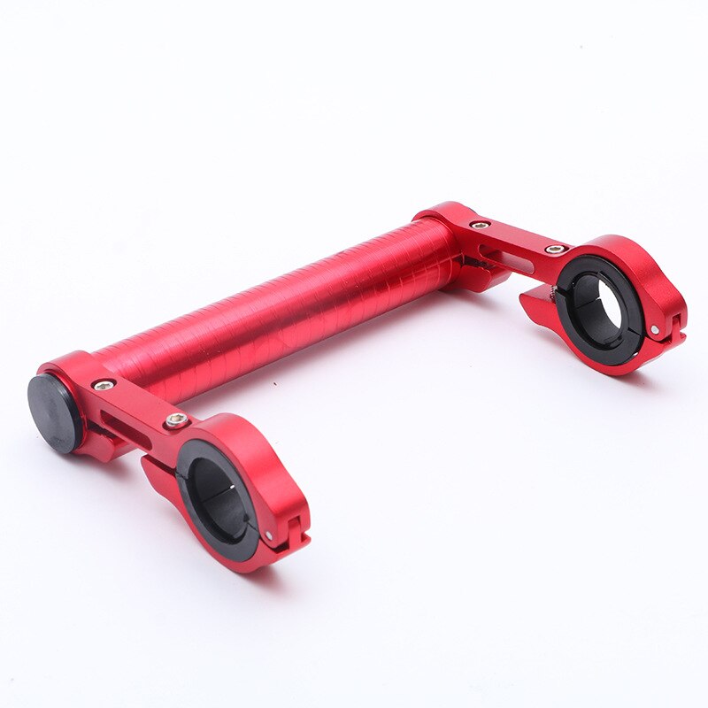 Alargador de manillar de bicicleta, tubo de carbono de 15CM, soporte para Faro de bicicleta de montaña, accesorio soporte para linterna: red