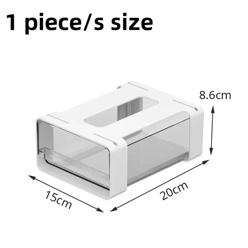 Under Desk Drawer Organizer Wardrobe Storage Transparent Drawing Box Self-Adhesive Hidden Undertable Drawers Office Table Locker: black