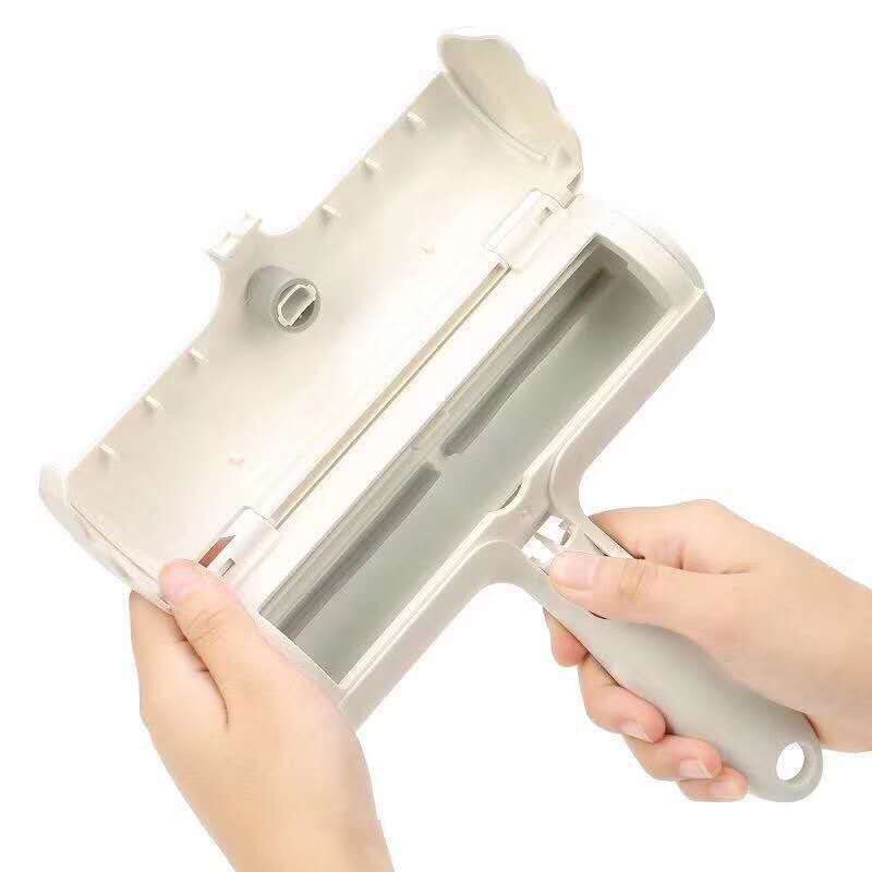 2-Way Pet Hair Remover Roller Verwijderen Hond Kat Haar Van Meubels Sofa Kleden Zelfreinigende Lint Huisdier remover Een Hand Bedienen