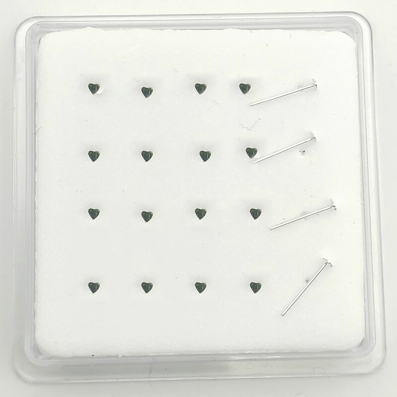 925 Sterling Zilveren Hart Neus Stud Tiny Neus Pin Piercing Sieraden 20 Stks/pak