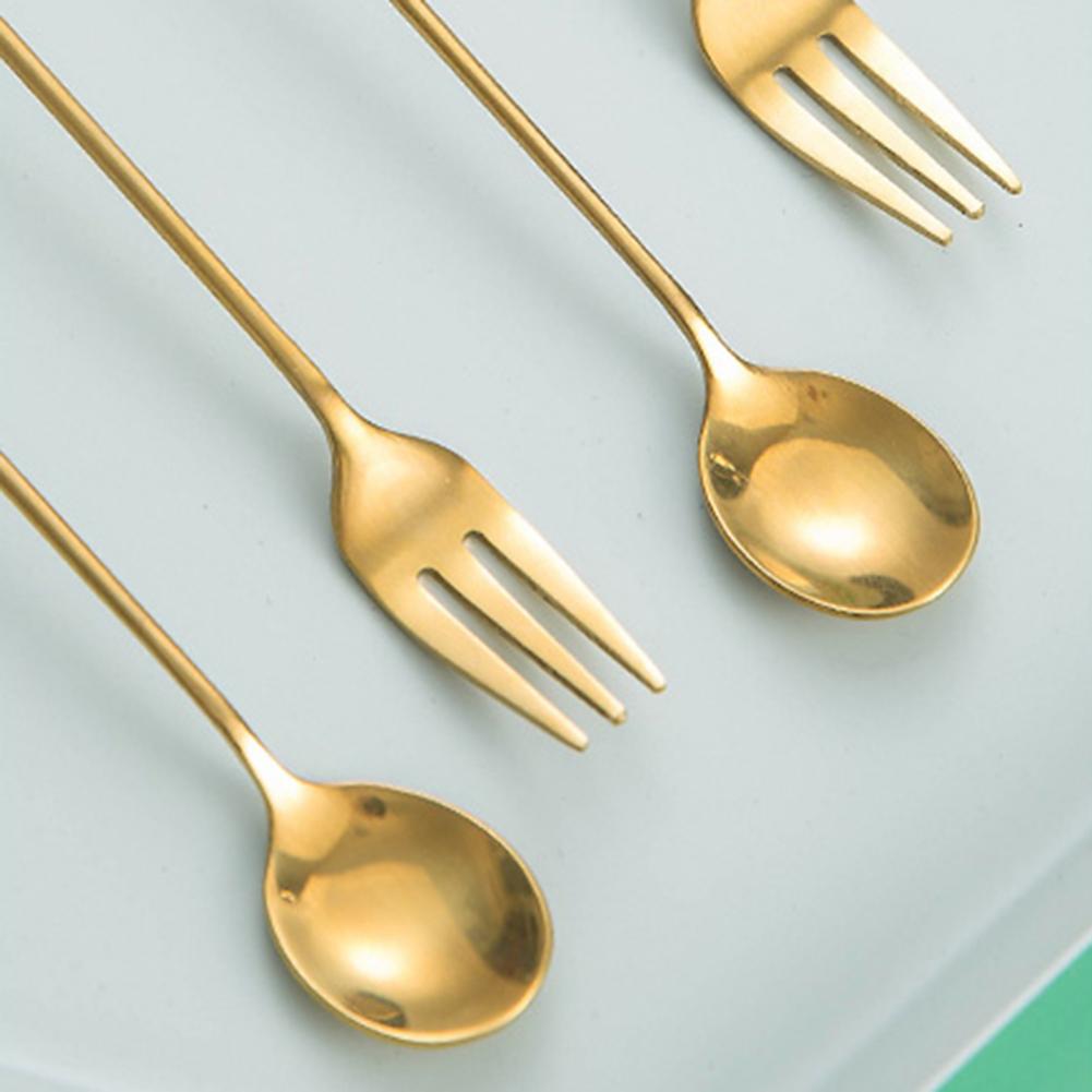 Cuillère à Dessert en acier inoxydable, fourchette en forme de fleur de cerisier cuillère à Dessert fourchettes à fruits cuillère à remuer pour café vaisselle accessoire de cuisine 1 pièce