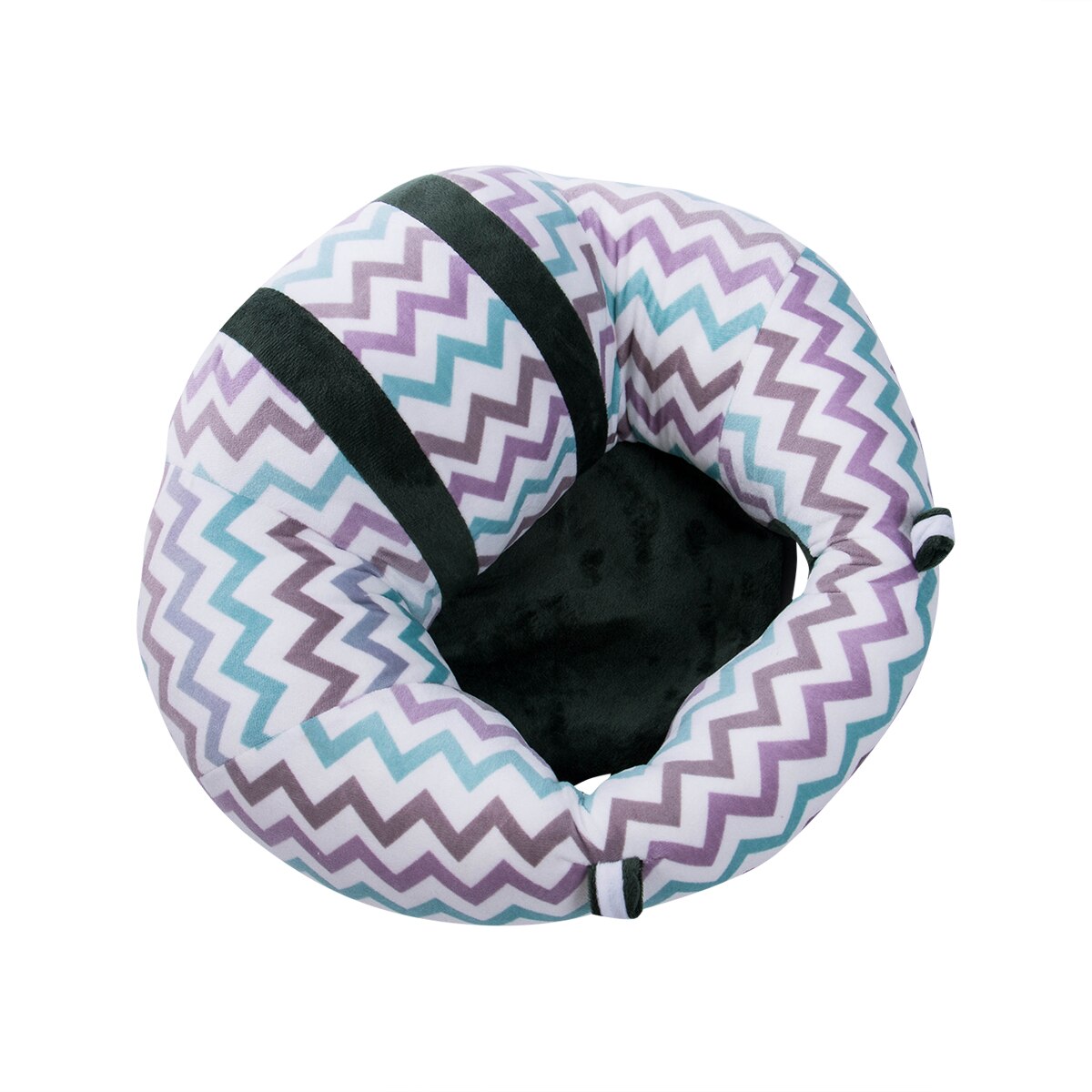 Asiento de apoyo para bebés, cómodo cojín suave para sentarse, sofá, almohada de felpa, bolsa de juguete, sillas coloridas para bebés: Green stripes