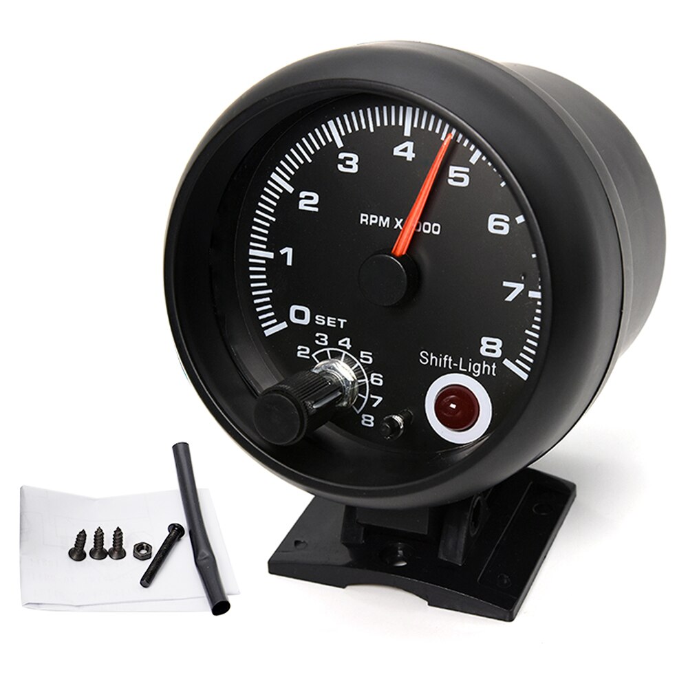 7 Colors 95mm 0-8000 RPM Meter inter Car Tachometer Gauge Fit 4 6 8 Cylinder 12V Shift Light auto tacometro moto tach motorcycle