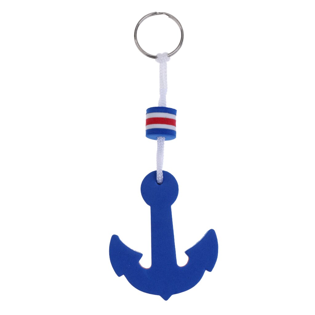 1 Uds. Llavero azul con forma de ancla, llaveros flotantes, llaveros de barco para kayak, barco marino, deportes acuáticos, vela
