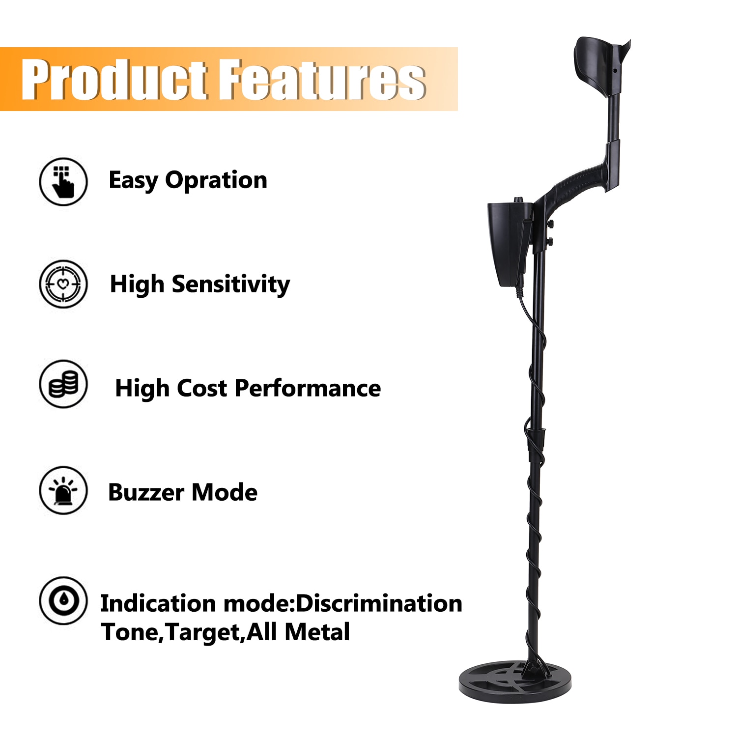 GTX5030 Portable Metal Detector Underground Depth Metal Gold Detecting Tools Wiring Treasure Finder Gold Digger Detector