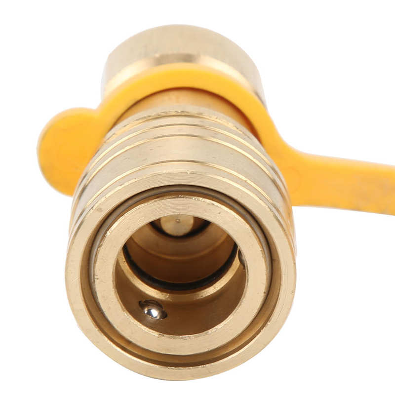 steel Outdoor Accessories 3/8in Propane Gas Quick Connect Fittings Brass Propane Gas Adapters with Shutoff Valve for outdoor