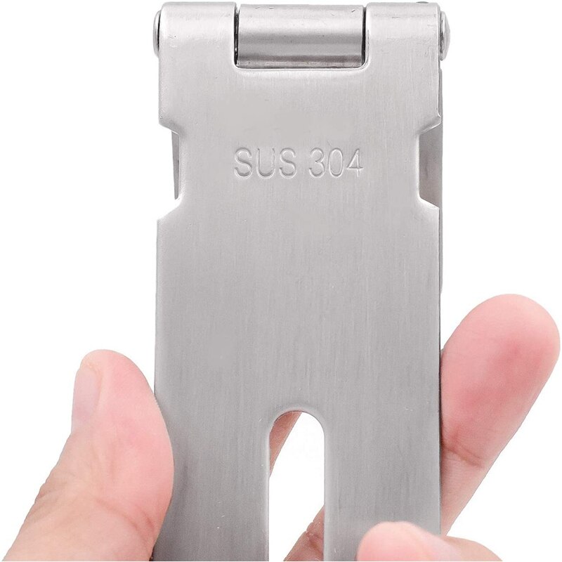 SHGO -2PCS 4 Inch Padlock Hasp, Security Door Clasp Hasp Lock Latch, Door Gate Bolt Lock with Screws