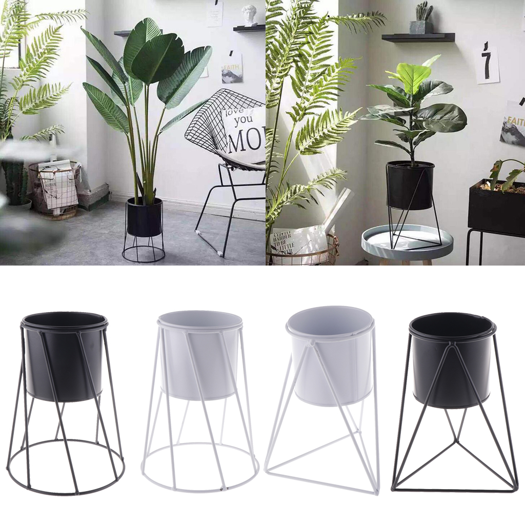 Jernplante vase stativ planter planter have balkon indretning metal blomsterpotte blomstervase hylde rack
