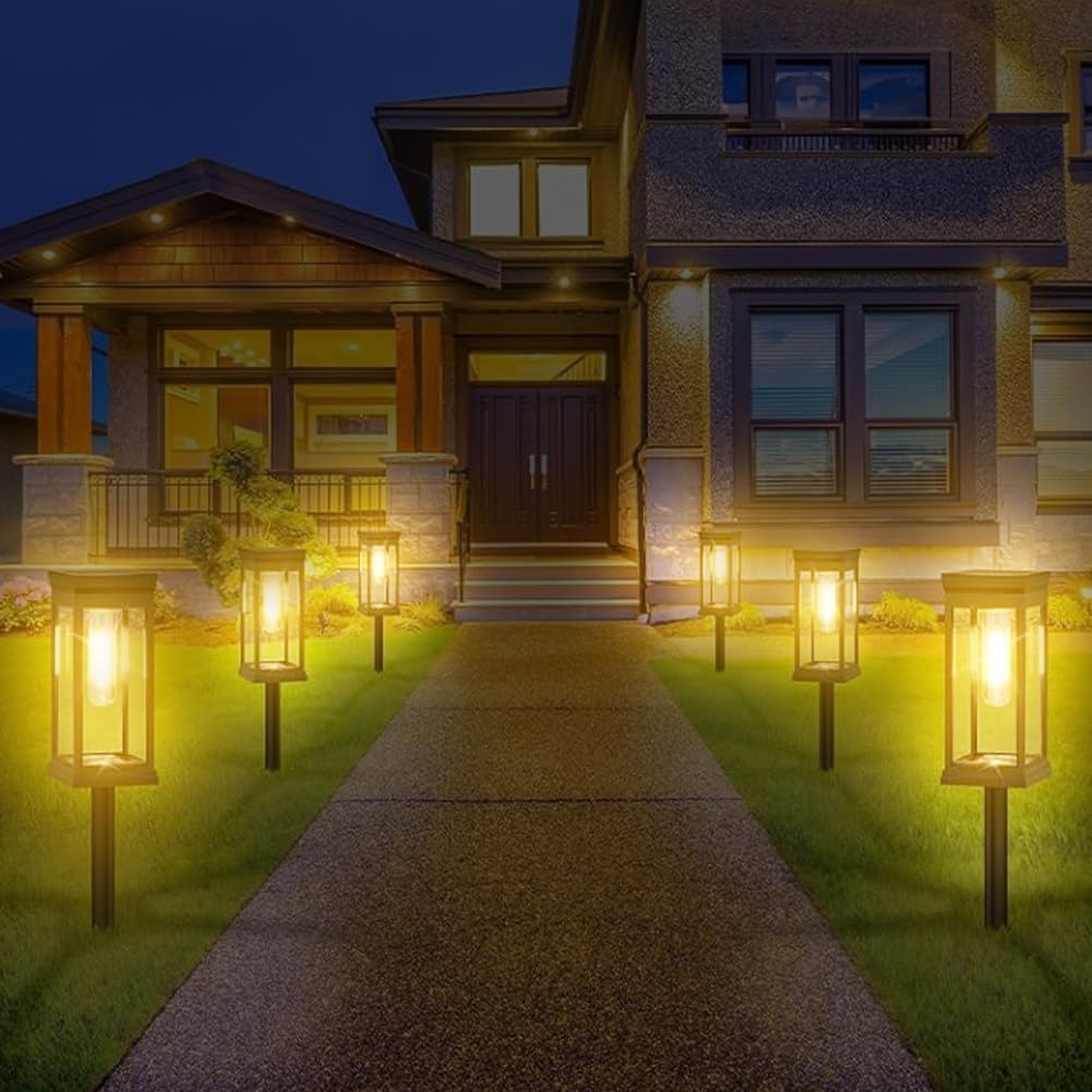 Gloeilampen op zonne-energie Pathway Lights Waterdichte tuinloopbrug Yard Achtertuin Gazon Landschapsverlichting