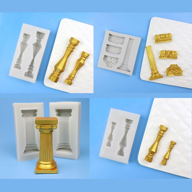 Ancient Greek Pillars Mold Roman Column Mold Sugarcraft Chocolate Pastry Polymer Clay Epoxy Resin Art Crafting Tools