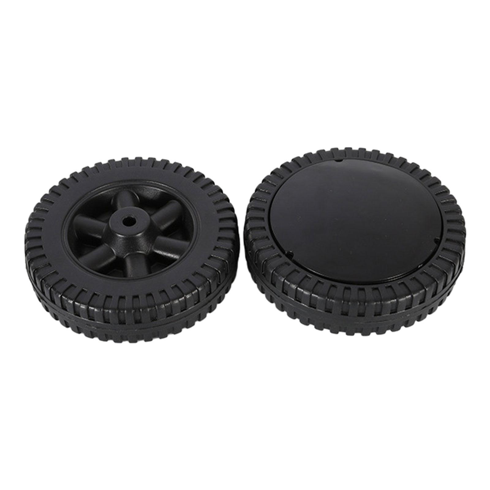2x grillwielen, 15cm zwarte plastic wielen, handkarbanden, universeel vervangingsonderdeel voor barbecues, de meeste barbecuegereedschappen en accessoires.