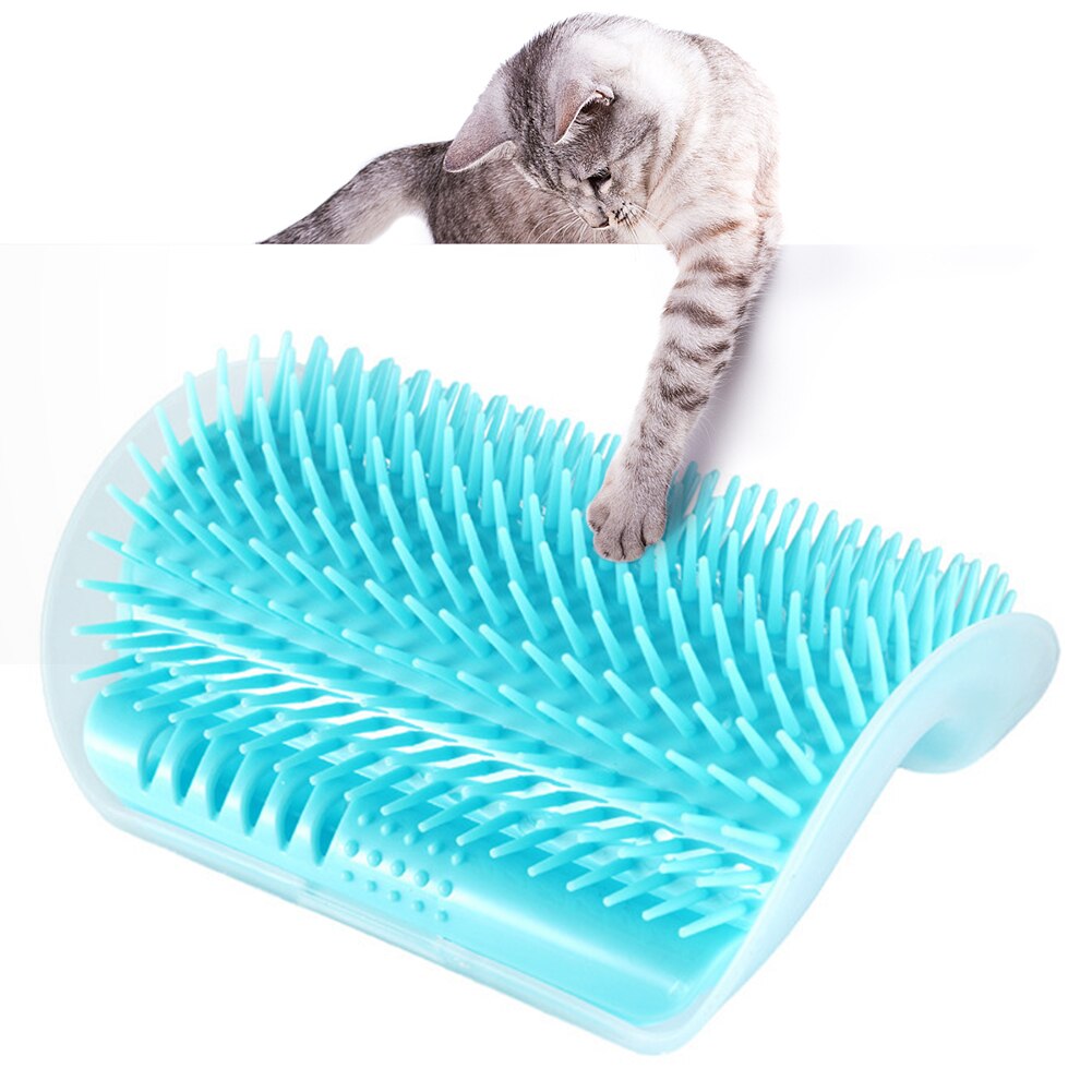 Kæledyr hårfjerning massage kam plejebørste kat skraber hårfjerning børste kattehjørne ridser gnidningsbørste
