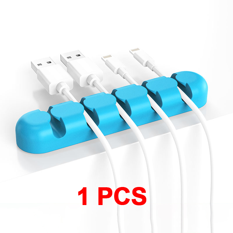 ORICO Cable Organizer Colorful Stand Protector Cord Storage Silicone Cable Organizer Desktop Organizer Cable Management Tape: PURPLE