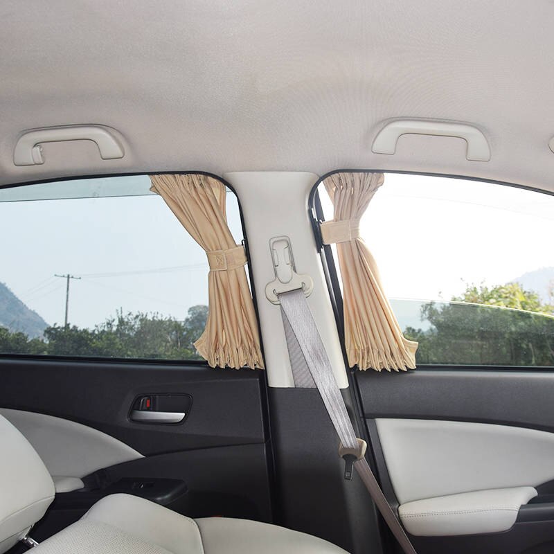 A2pcs/set Aluminum Alloy Elastic Car Side Window Sunshade Curtains Auto Windows Curtain Sun Visor Blinds Cover car-styling S,M,L