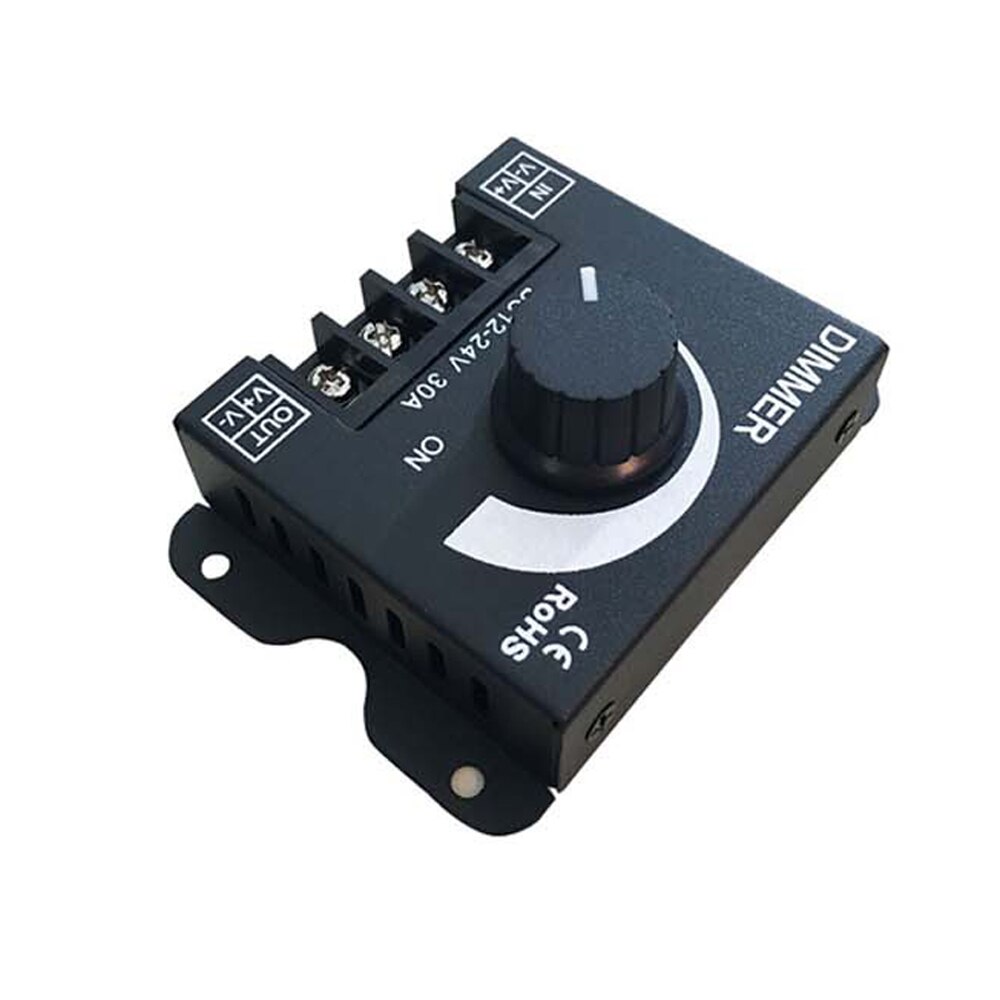 LED Dimmer DC 12V 24V 30A 1W Einstellbare Helligkeit Controller Schalter Lampe Streifen Fahrer Power Versorgung schwarz: Default Title