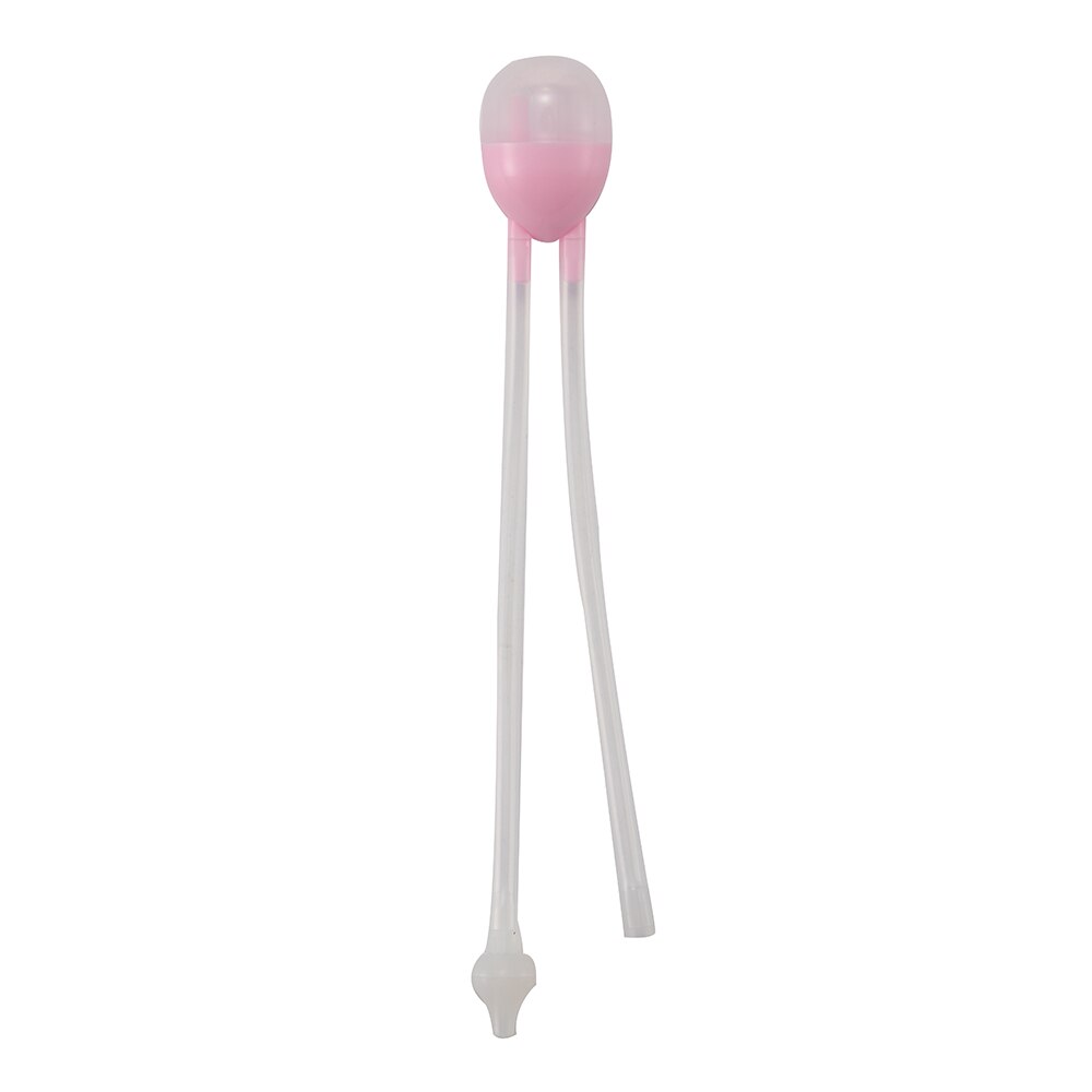1 pçs bebê recém-nascido nasal aspirador anti fluxo de volta segurança nariz mais limpo dispositivo sucção infantil lavar sua ferramenta cuidados com o nariz: Rosa