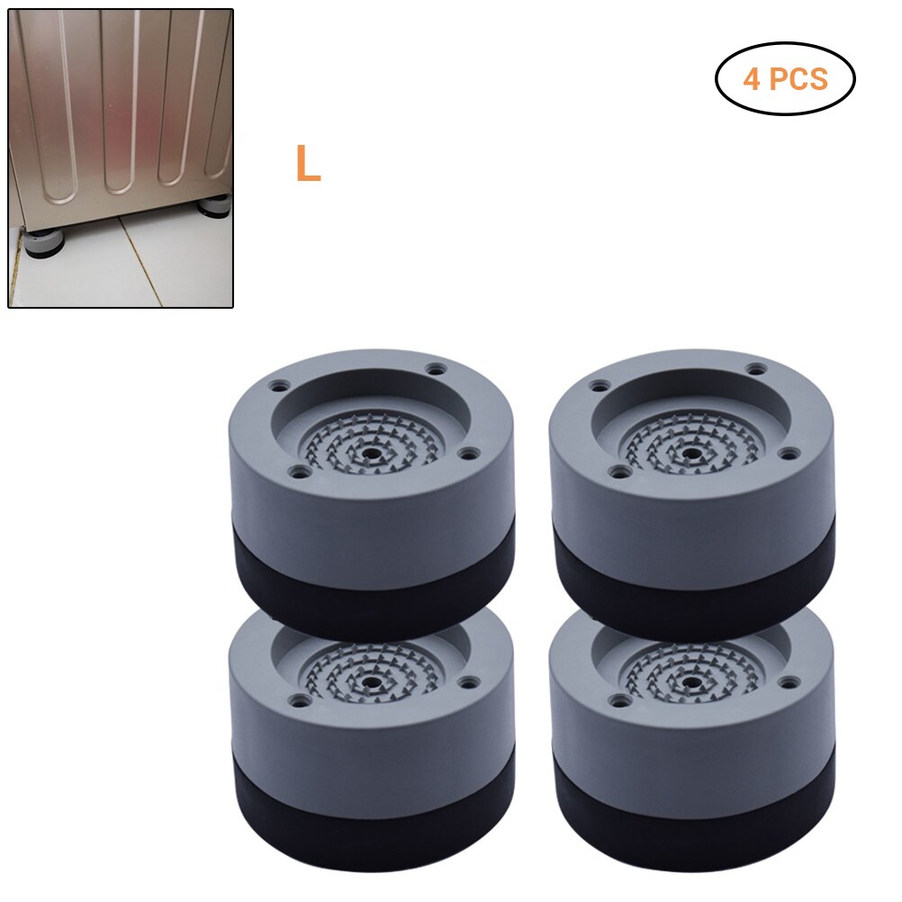 4 stk vaskemaskine gummimåtte anti-vibrationspude universal fast skridsikker pude: B