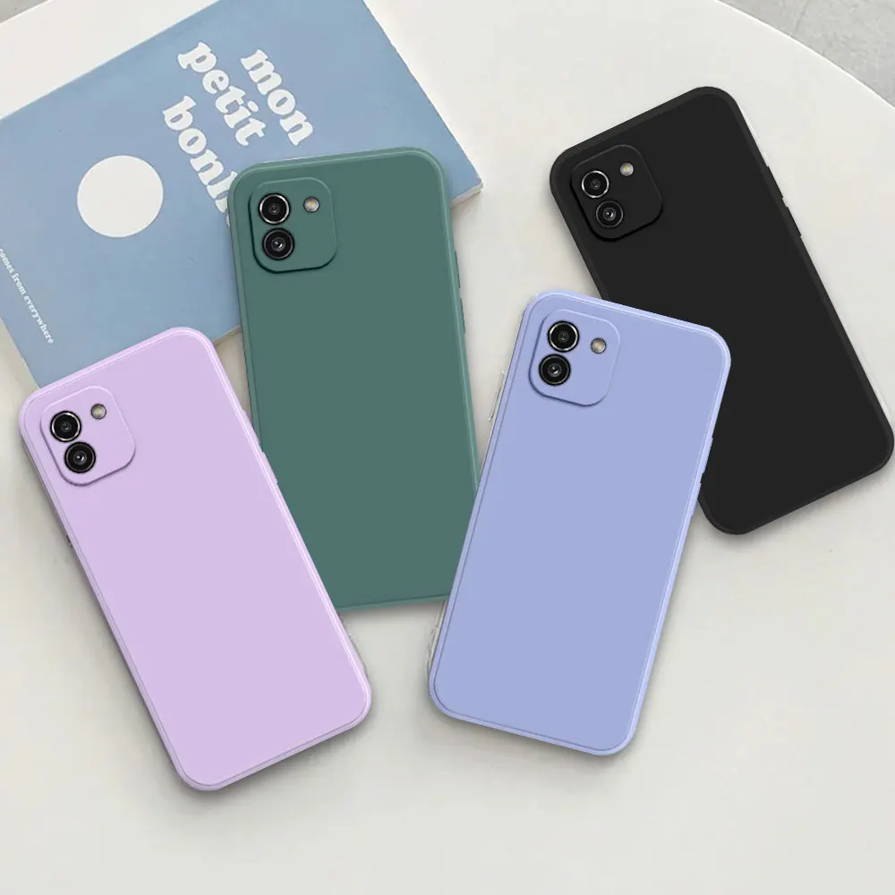 Pour Samsung A03 étui antichoc pour Samsung Galaxy A03 Core coques de téléphone bonbons Silicone couverture arrière souple pour Samsung A03S Fundas