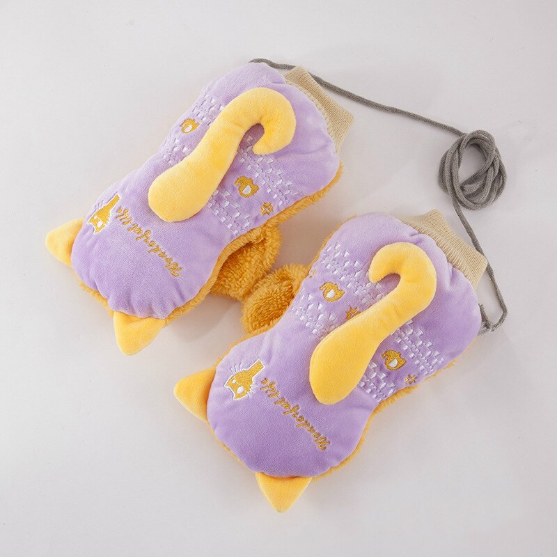 Mooie Carton Staart Vrouwen Mannen Kids Winter Handschoenen Meisjes Outdoor Houden Warm Dikke Katoenen Fitness Handschoenen Voor Studenten