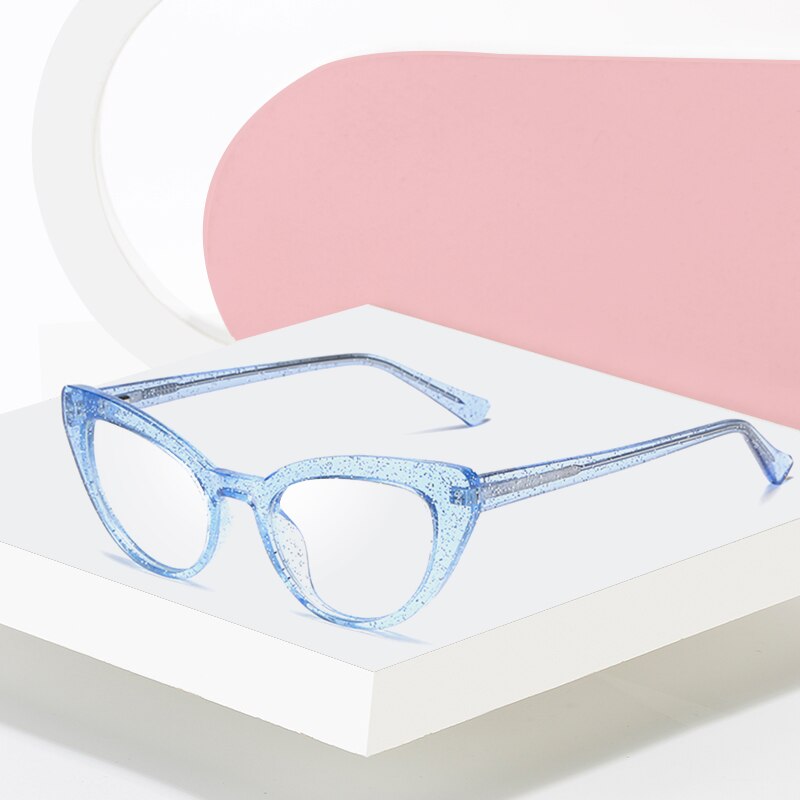 Women Cat-Eye Shape Styles Anti-Blue Ray Digital Device Protection Eyeglasses Frame for Female Eyewear Prescription