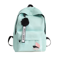 Canvas Vrouwen Rugzak Effen Schooltassen voor Tienermeisjes Jongen Rugzak Casual Reizen Rugzakken Schooltas Satchel Sac a dos: Light Green