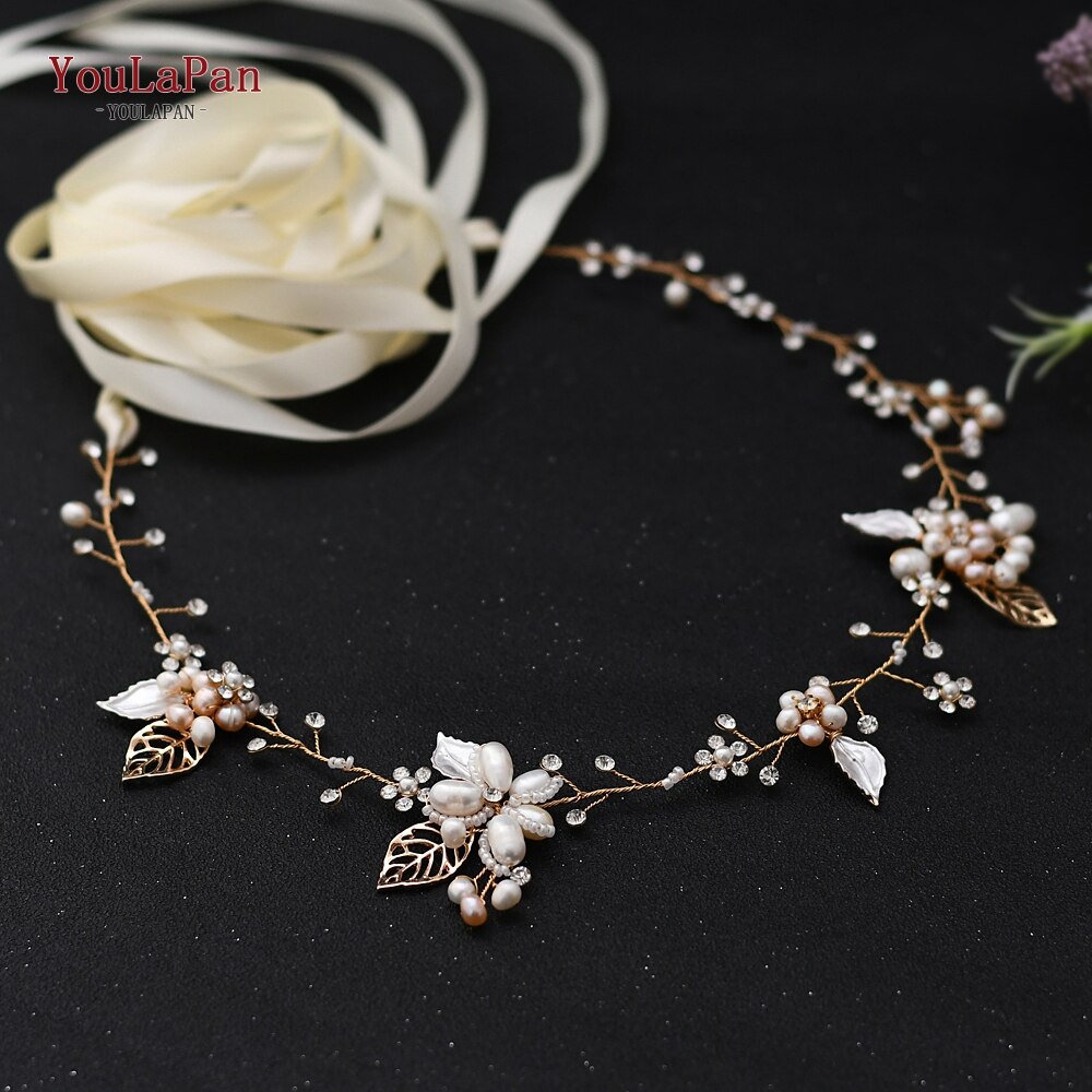YouLaPan SH313 Rose Gold Diamond Belt Wedding Dress Belts Bridal Sashes Decorative Belts for Women Dresses Belt: Ivory ribbon