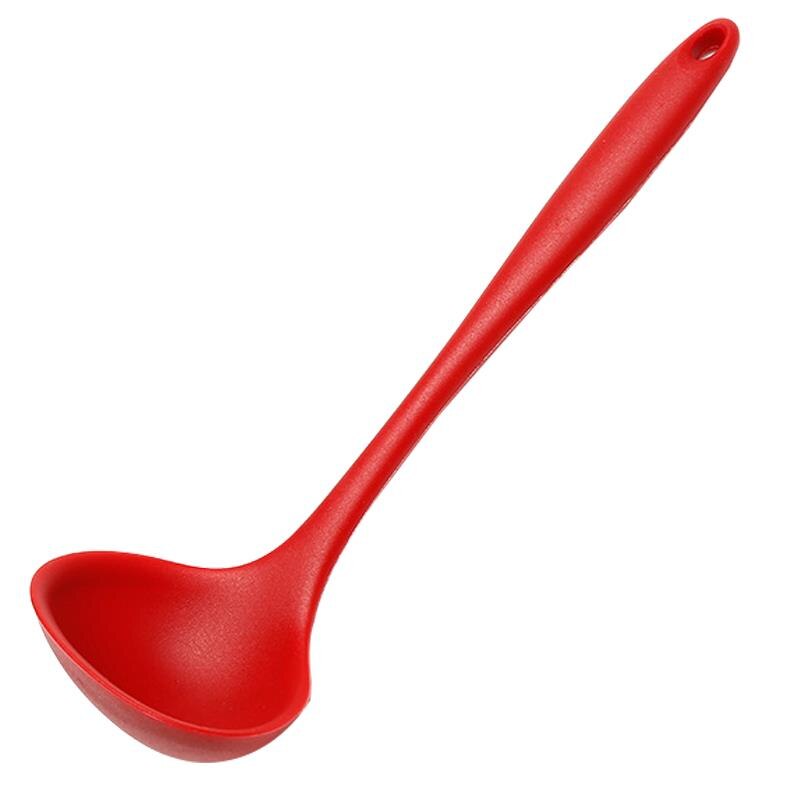 Fødevaregodkendt silikone madlavningsske essentiel varmebestandig fleksibel nonstick silikone bage blandeske spatel køkkenværktøj: D