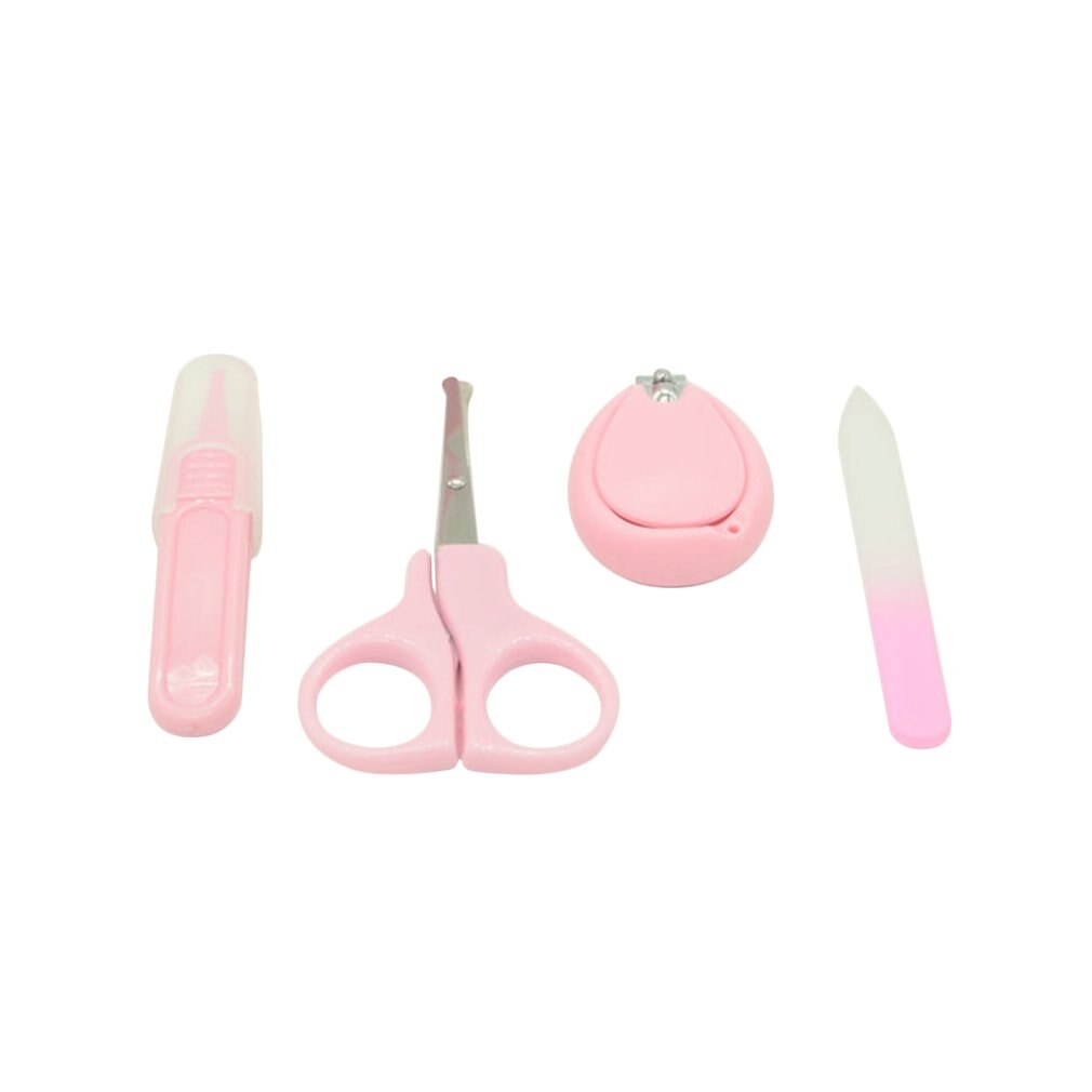 4PCS Baby Nagel Schere Set Schöne Nail Clippers Trimmer Blau Rosa Nagel Sicherheit Schere Nagel Shell Scher Maniküre Set baby Pflege