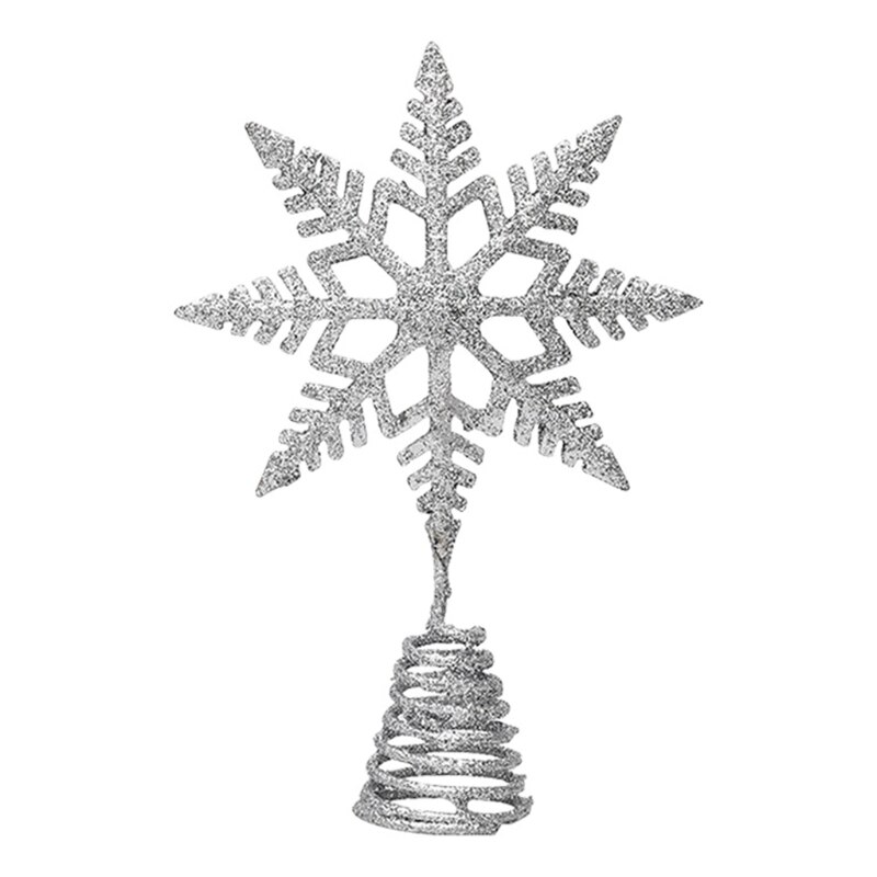Décoration de sapin de noël, flocon de neige, étoile, or, argent, paillettes rouges, accessoires décoratifs,