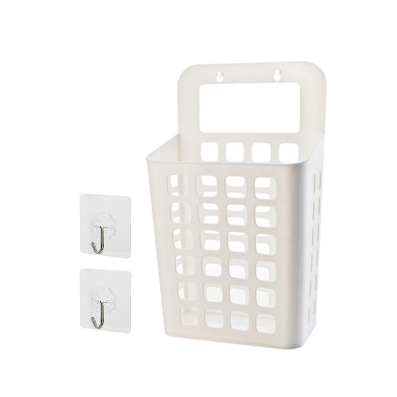 Suction Suspension Basket Wall Mounted Clothes Large Dirty Laundry Storage Organizer Plastic Garment Bin: C