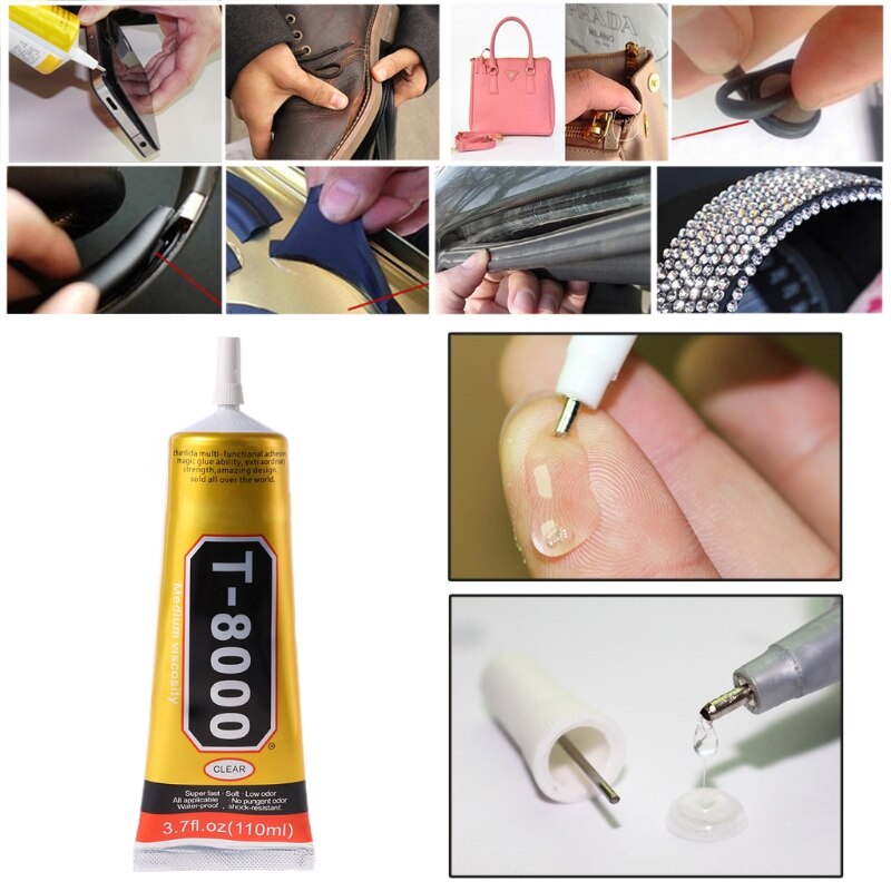 110ml Super Strong Industrial T8000 Liquid Glue Auto Rubber Leather T-8000 Adhesive Textile Cloth Screen Stationery Store