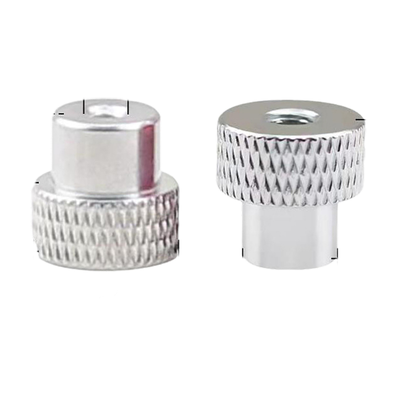 5 Stück M5 M6 M8 blind durch Handmutter gerändelte Aluminium-Rändelmutter zum Verriegeln von Gehäusen, Aluminiumlegierung, Handmutter festziehen: M6 / Silber