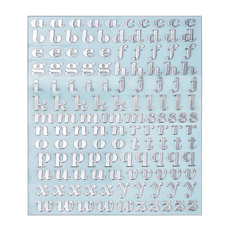 Pegatinas de Color metálico, letras del alfabeto, purpurina, Molde de resina Epoxy, pegatina decorativa, relleno de resina de números de Color dorado, 3/4, 5/7/9mm: Transparente